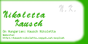 nikoletta kausch business card